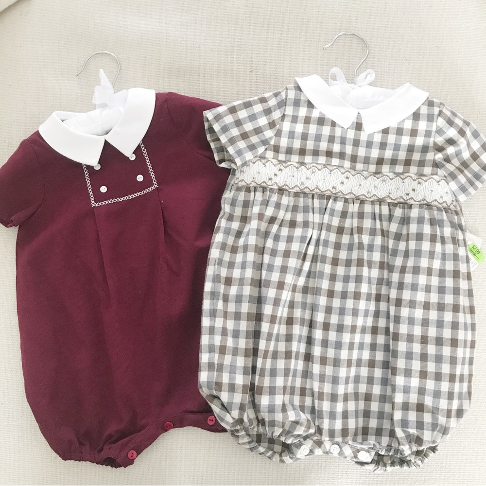 2 Baby Rompers Size 9mos